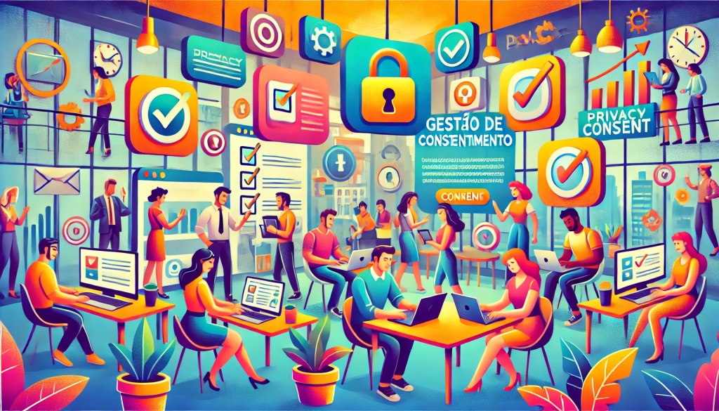 ilustrar texto do blog com temática gestão de consentimento no marketing e suas melhores práticas